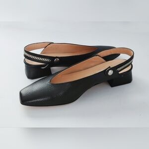 NWT. Napoleoni Black Slingback Women's Shoes. Size 8 US.